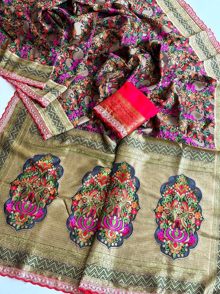 Shyamali Blossom Silk Saree