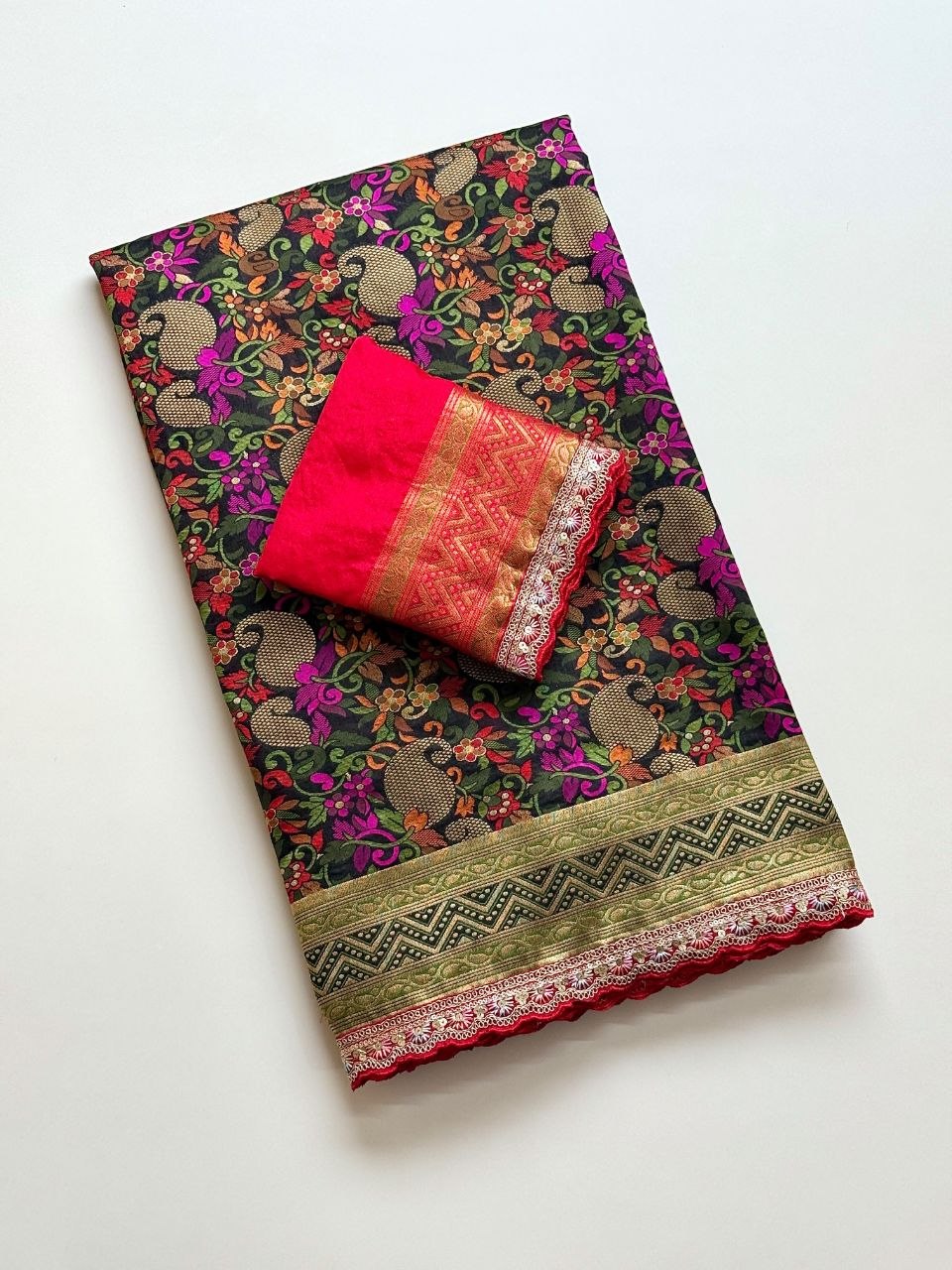 Shyamali Blossom Silk Saree