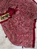 Shahi Bandhani Bloom Saree - RED