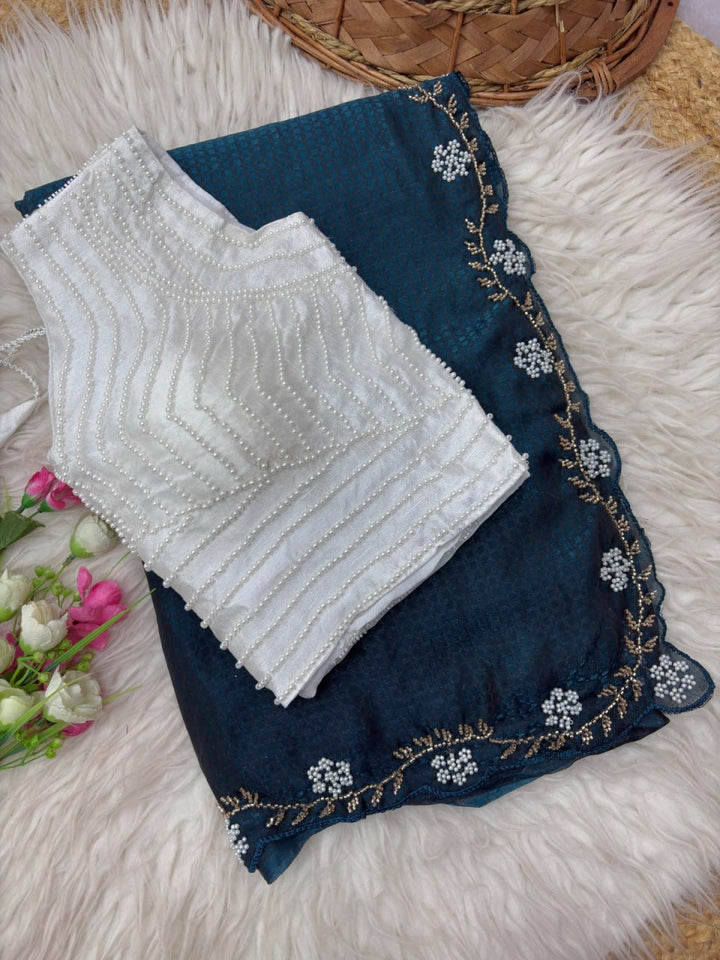 Ocean Grace Space Silk Saree - RAMA