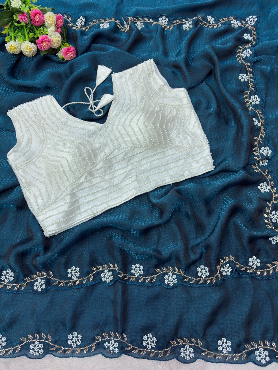 Ocean Grace Space Silk Saree - RAMA