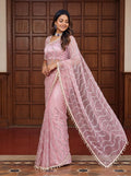 Blush Elegance Designer Saree - PINK