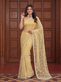 Blush Elegance Designer Saree - YELLOW