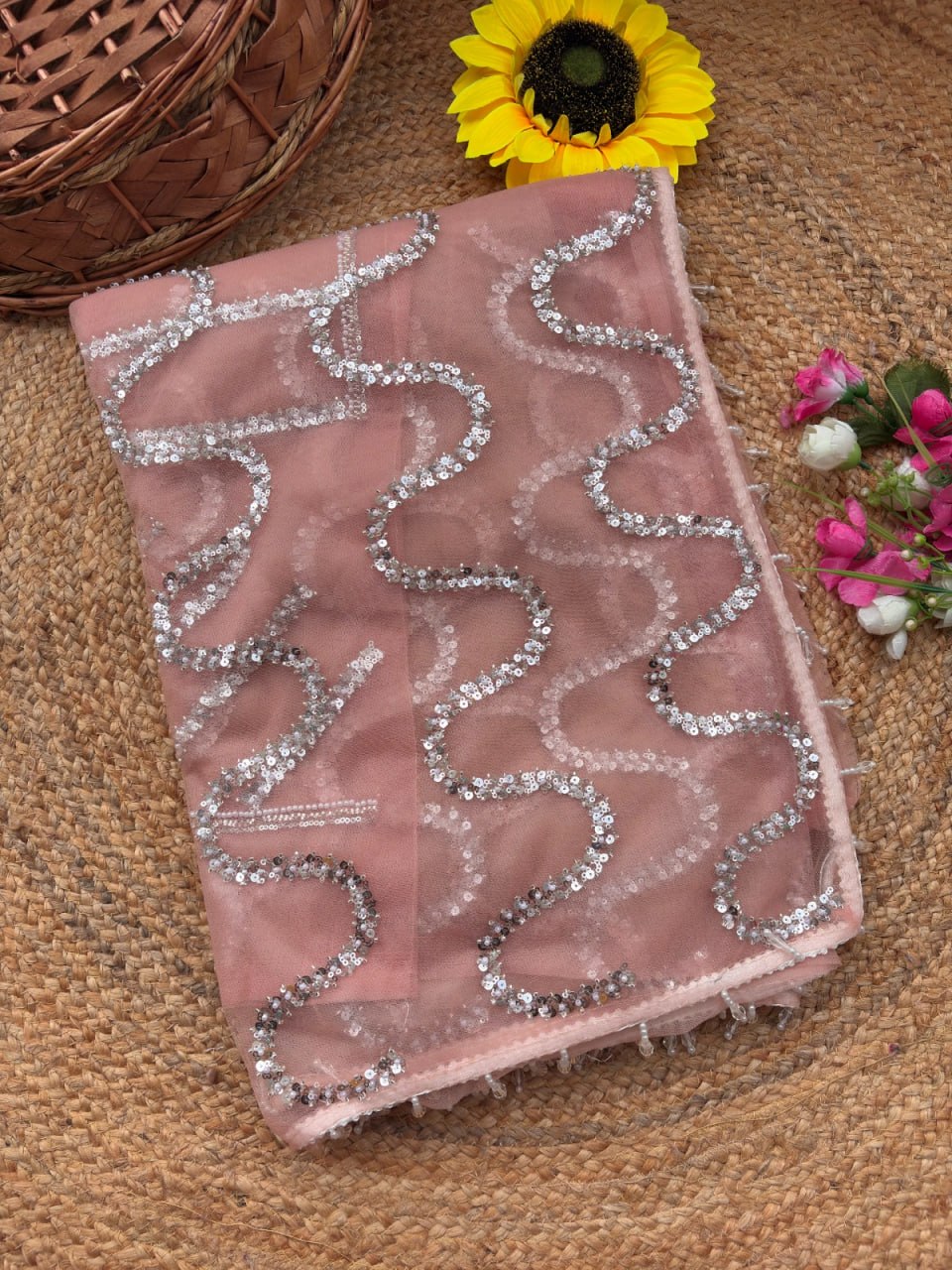 Blush Elegance Designer Saree - PINK
