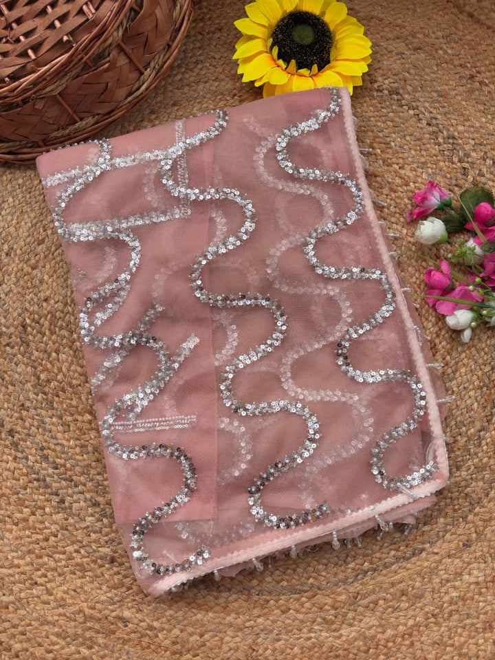 Blush Elegance Designer Saree - PINK