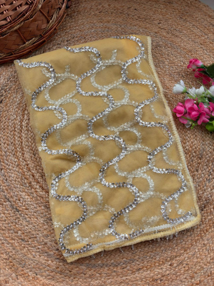 Blush Elegance Designer Saree - YELLOW