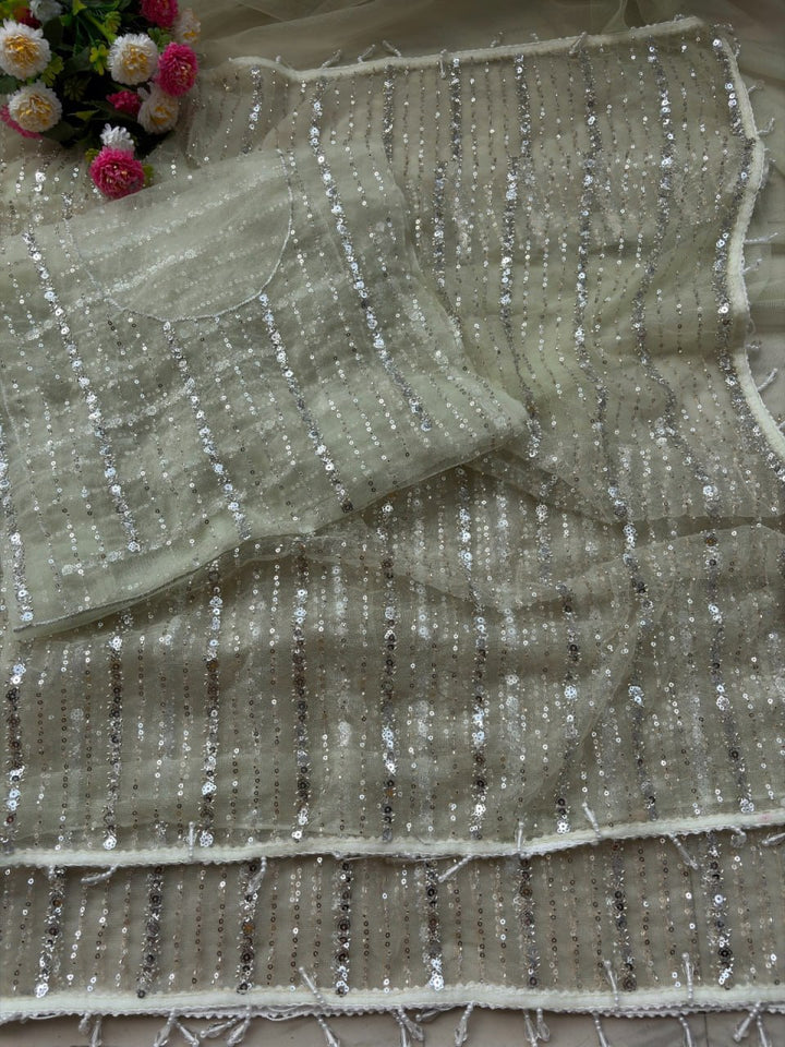 Crystal Mist Designer Saree - PISTA