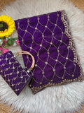 Royal Amethyst Elegance Saree - PURPLE