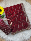 Royal Amethyst Elegance Saree - MAROON
