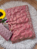 Royal Amethyst Elegance Saree - PEACH