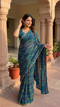 Rajasthani Bandhani Style Georgette Saree-  RAMA