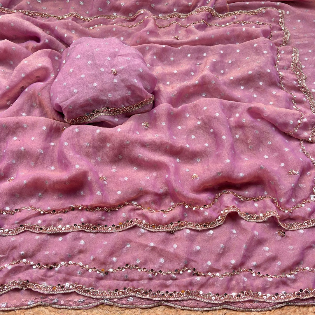 Imperial Butti Beauty Saree  -  PINK