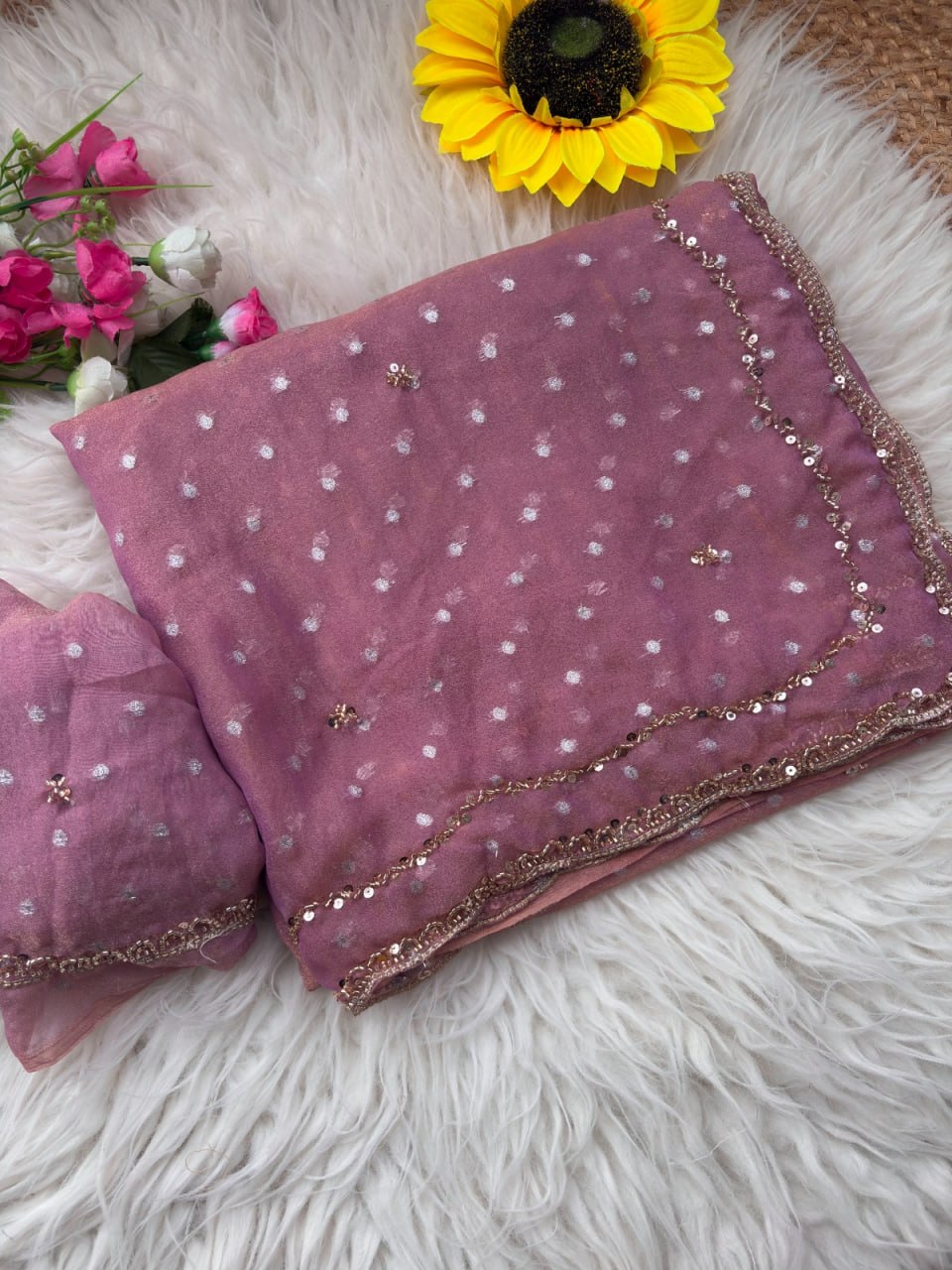 Imperial Butti Beauty Saree  -  PINK