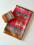 Royal Heritage Digital Print Saree - YELLOW