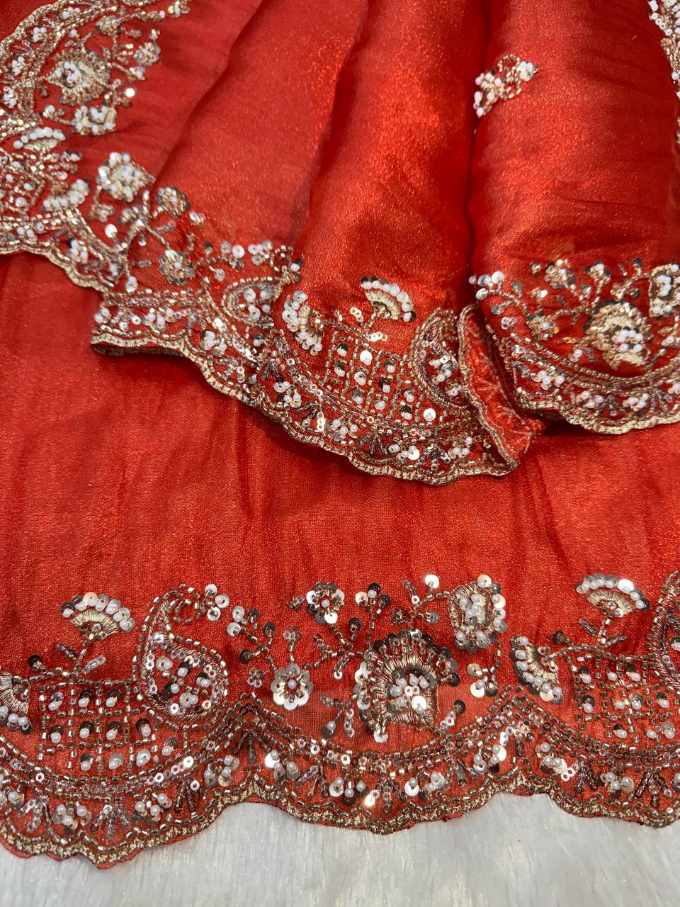 Ruhani Zarkash Tissue Saree