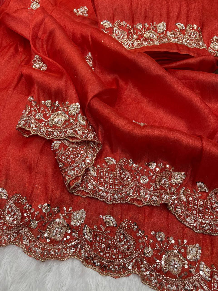 Ruhani Zarkash Tissue Saree
