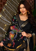 Premium Chinno Viscose Saree with Zari Butti & Parrot Foil Pallu – Elegant Designer Collection