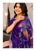 Premium Chinno Viscose Saree with Zari Butti & Parrot Foil Pallu – Elegant Designer Collection