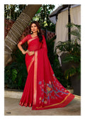 Premium Chinno Viscose Saree with Zari Butti & Parrot Foil Pallu – Elegant Designer Collection