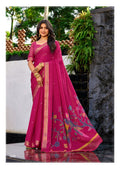 Premium Chinno Viscose Saree with Zari Butti & Parrot Foil Pallu – Elegant Designer Collection