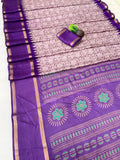 Premium Myrox Bentex Designer Saree - PURPLE