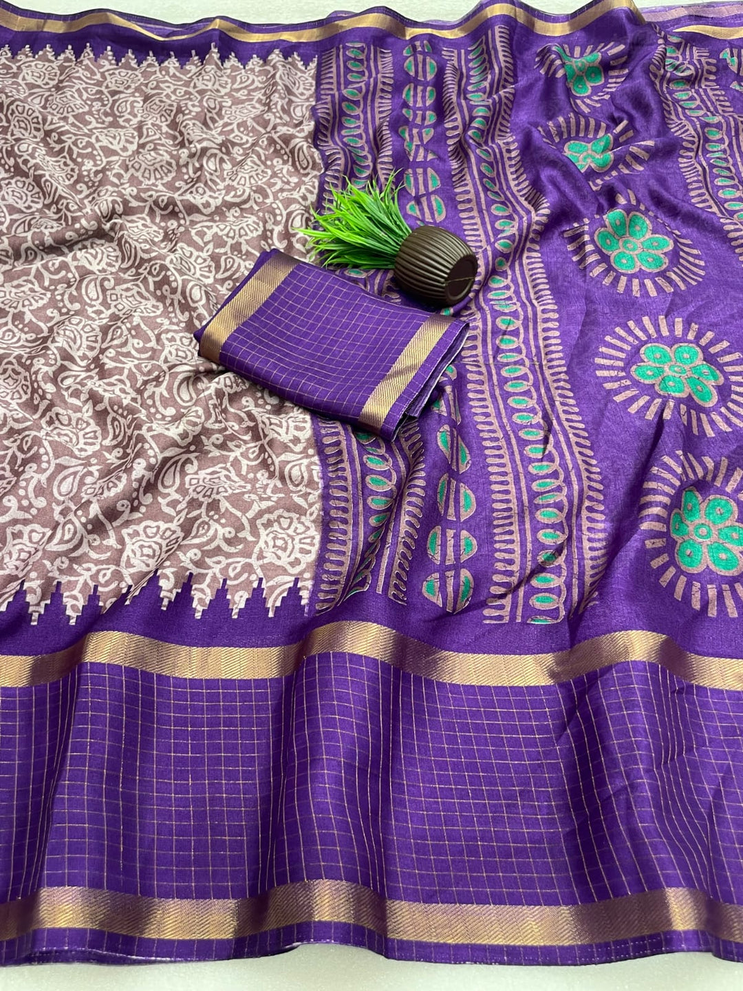Premium Myrox Bentex Designer Saree - PURPLE