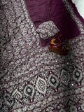 Heritage Ajrakh Glam Saree-Wine