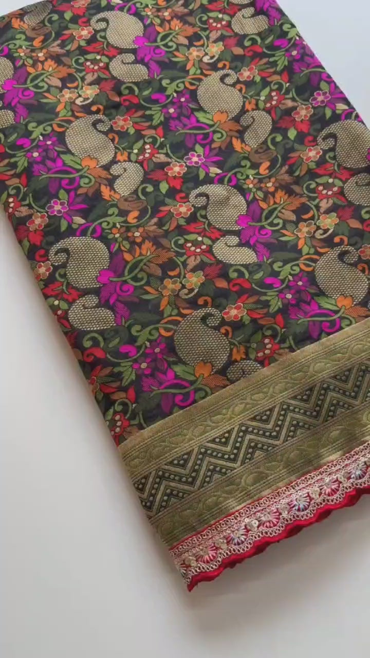 Shyamali Blossom Silk Saree