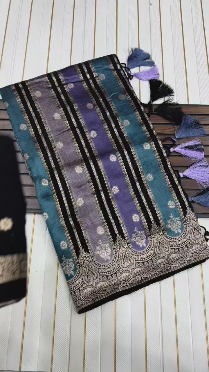 Roopkala Jacquard Saree  - PURPLE