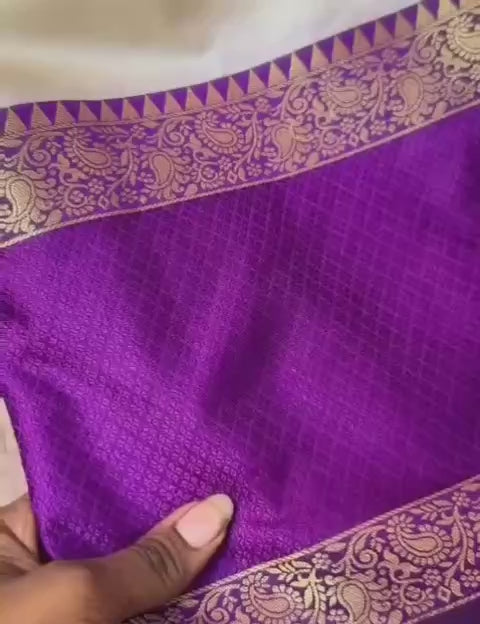 Royal Kanjivaram Copper Zari Jaal Soft Silk Saree