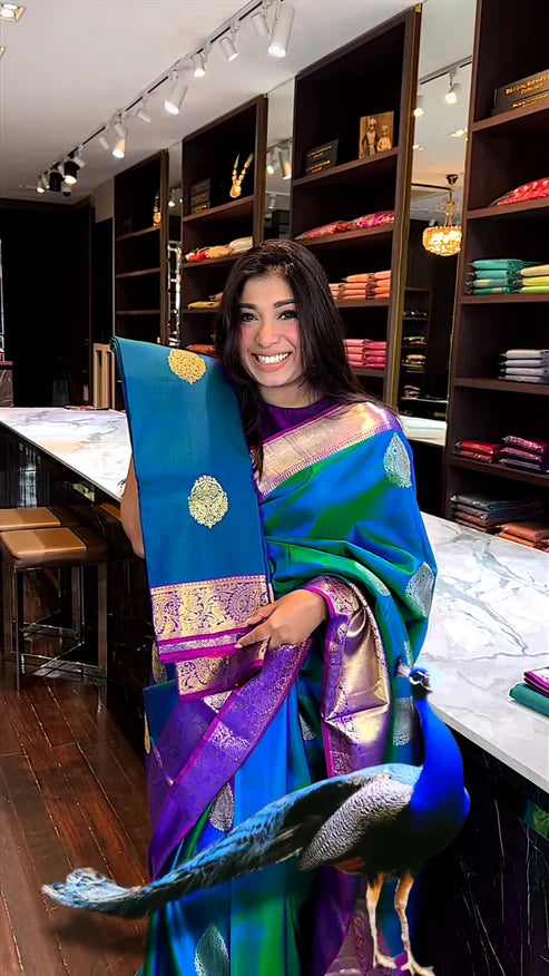 Peacock Shaded Saree