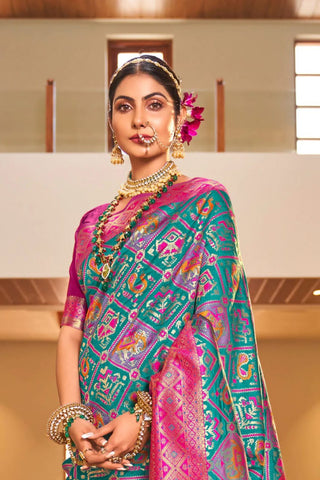 Banarasi Patola Silk Saree With Blouse Piece