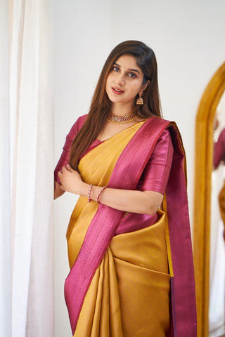 Wedding Wear Banarasi Litchi Silk Saree With Blouse Piece